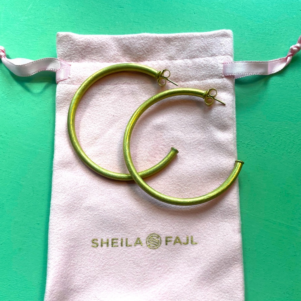 Sheila Fajl Liana Hoops Brushed Gold